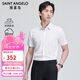 報(bào)喜鳥（SAINT ANGELO）冰爽玉短袖襯衫男士商務(wù)正裝百搭直筒襯衣KECC251051U白41