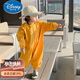 迪士尼（Disney）寶寶爬爬服拖地戶外女嬰兒爬行服兒童外穿男寶純棉罩衣防臟爬爬衣 姜黃色 100cm 100碼(身高88-94cm)