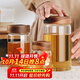 格娜斯密封罐玻璃瓶咖啡罐茶葉罐蜂蜜罐糖果零食廚房干貨儲物罐五谷雜糧收納儲存罐子500ml