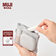 無(wú)印良品（MUJI）再生聚酯纖維 雙拉鏈包收納袋 居家旅行數據線(xiàn)小收納包便攜零錢(qián)包 淺灰色/S/長(cháng)13.5*寬10cm