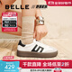 百麗（Belle）張藝凡同款休閑舒適德訓鞋女款時(shí)尚百搭板鞋D3A2DAM5 米白/黑 37 (235mm)