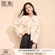 香影開春穿搭小香風(fēng)短外套女2025秋裝新款法式名媛千金風(fēng)精致上衣 米色 S