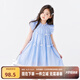 左西童裝女童公主裙連衣裙子女孩無(wú)袖背心裙2025新款萊賽爾蓬蓬裙 藍色 130