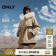 ONLY 2024冬季90白鴨絨抽繩連帽毛領派克羽絨服女|124423026