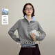茵曼撞色雙層領(lǐng)毛衣2025秋季女新款氣質(zhì)百搭長(cháng)袖針織衫 灰色 S