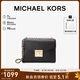 MICHAEL KORS禮物送女友輕奢MK女包ROSE皮質(zhì)鏈條單肩斜挎信封包 中號 黑色