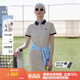 哈吉斯（HAZZYS）女裝 夏季女士【宋佳明星同款】PHIZ系列拼色POLO裙女 灰色GE (160/84A 38) M