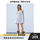 UR2025夏季新款女裝波嬉度假風(fēng)條紋拼接連衣裙UYL750030 藍色條紋 (偏短) S