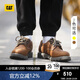 CAT卡特男士固特異結(jié)構(gòu)耐磨牛皮革復(fù)古低幫休閑工鞋