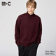 優(yōu)衣庫合作款/男裝女裝高領(lǐng)針織衫/長(cháng)袖毛衣毛衫25秋冬新款479733 19 酒紅色 L /175/100A