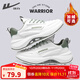 回力（Warrior）官方男鞋秋冬季款皮面休閑跑步鞋舒適老爹鞋子男士運動鞋男白綠42