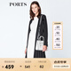 PORTS寶姿  新品商場(chǎng)同款 春季新品女裝簡(jiǎn)約中長(cháng)款條紋針織開(kāi)衫 黑/白 S M