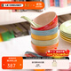 酷彩（Le Creuset）炻瓷米飯碗 湯碗 面碗 沙拉碗 家用碗套裝大碗彩虹系列漸變色 350ml彩虹系列米飯碗5件套