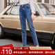 百圖betu女裝秋新款牛仔褲時尚百搭高腰顯瘦修身牛仔褲女2309T74 牛仔色 M