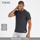 VUORI Strato 飛奧力男士運動休閑短袖T恤 訓(xùn)練健身跑步 V126 灰色/Charcoal Heather M 175