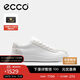 愛(ài)步（ECCO）秋冬牛皮平底休閑德訓板鞋 柔酷零點(diǎn)男鞋537754 白色42 HL