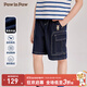PawinPaw卡通小熊童裝夏季男童兒童大口袋牛仔短褲時(shí)尚 D/Indigo深牛仔藍(lán)色/57 110 cm