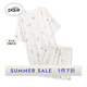 gelatopique25夏季新品女睡衣海豹滿印短袖家居服套裝PWCT252387 灰白色 均碼