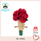 Jellycat趣味玫瑰花束毛絨禮物玩偶陪伴公仔送禮情人節新品 紅色 One Size
