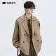 伯爵卓爾時(shí)尚英倫風(fēng)25秋季雙排扣短款風(fēng)衣男士抗皺外套秋