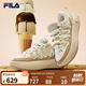FILA 斐樂(lè)官方女鞋CARROT摩登板鞋2025春季新款蘿卜鞋時(shí)尚休閑鞋 白棉花糖/古巴砂棕-MC 37.5