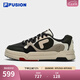 斐樂(lè)（FILA） FUSION斐樂(lè)潮牌BANK DX男鞋場(chǎng)下滑板鞋新款時(shí)尚厚底鞋 豆腐白/黑-TB 41