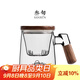 叁旬玻璃茶杯茶水分離杯子男士辦公室大容量帶蓋過(guò)濾泡茶水杯 遠山(透明)玻璃茶杯【胡桃木_帶杯墊】