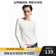 UR2025秋季新款女裝休閑立體蝴蝶結短款修身長袖T恤UYY450300 本白 M