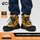 愛步（ECCO）登山鞋男 戶外運動鞋徒步高幫鞋抓地耐磨 越野822434 黃色82243458277 42