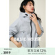 百家好（Basic House）Basic House/百家好戶外穿搭連帽夾克秋新款女小個(gè)子寬松休閑外套 藍(lán)色 M