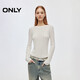 ONLY 2025秋季圓領(lǐng)輕盈舒適修身亮片長(cháng)袖針織衫女|125324036