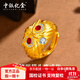 中銀億金鑲嵌貓頭鷹黃金戒指霸氣板戒足金尾戒指環(huán)生日情人節(jié)禮物送女友 古法鑲嵌貓頭鷹戒指【金重約13.5g】