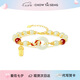 周大生錦鯉平安扣和田玉銀手鏈女上上簽手串七夕情人節(jié)禮物送女友老婆