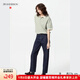 優(yōu)衣庫合作款女裝直筒牛仔褲/水洗產(chǎn)品休閑褲子25春夏新款476209 69 藏青色 24 /155/62A