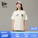 NEW ERA紐亦華MLB短袖T恤男女情侶秋季運(yùn)動(dòng)NY白色休閑重磅上衣13559698-M