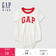 GAP嬰童2025春季新款logo棉質(zhì)柔軟連體衣兒童裝包屁衣爬服687144