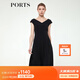 PORTS寶姿春夏新品女裝短袖中長(cháng)連衣裙LL8D310NWB011 黑色 L (8)