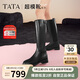 他她盧昱曉超模靴騎士靴大筒圍顯瘦秋冬7TGA1DG4 黑色 37