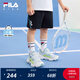 FILA斐樂(lè )童裝兒童短褲2025年夏季新款運動(dòng)褲男小童寬松休閑五分褲 RD寶藍-NV 120