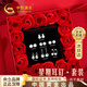 中國黃金一周耳釘珍珠耳環(huán)套裝女生高級感生日禮物送女友老婆七夕情人節 一周珍珠耳釘套裝【真愛(ài)玫瑰禮盒】