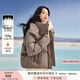 香影連帽小個(gè)子羽絨服女短款2024年冬裝新款90白鴨絨奶茶咖色外套 奶咖色 XS