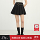 范思藍恩范思藍恩時(shí)尚少女感百褶高腰短裙2025春季新款半身裙11056 黑色 S