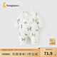 童泰新生嬰兒衣服連體衣夾棉秋冬季0-6月初生寶寶純棉加厚哈衣爬服 魔法小兔 59cm (建議1-3個(gè)月身高55-60cm)