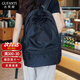 古梵緹雙肩包女士 2025輕便旅行通勤背包大容量女大學(xué)生16英寸書(shū)包 黑色【可放16英寸筆記本】