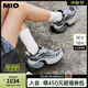 MIO【戚薇同款】米奧透氣老爹鞋厚底增高休閑運(yùn)動(dòng)鞋輪胎鞋女鞋網(wǎng)面鞋 灰/白/黑色 36