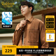 卡賓（CABBEEN）【可外穿】長(cháng)袖襯衫男2024秋季新款寬松純色潮牌外套城市輕戶(hù)外 褐色45 L /175/50