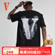 VLONESmokeDemonAngel煙霧惡魔天使V字短袖T恤男女同款 VLTE2001黑天使 XL