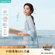 茵曼章若楠同款防曬苧麻棉女裝襯衫2025夏季新品襯衣上衣 淺藍(lán)色 M