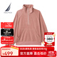 諾帝卡（NAUTICA）【商場(chǎng)同款】女裝25秋冬新款粗燈芯絨寬松廓形半開(kāi)襟衛衣女53KO10 枯玫瑰64D XL