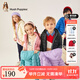 暇步士（Hush Puppies）童裝男女童羽絨服男童女童冬季時尚連帽保暖羽絨服 鉆石黑(A款) 130 cm